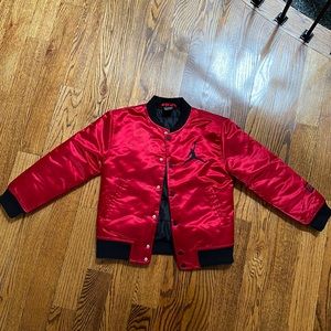 Jordan kid’s red bomber jacket sz S or 8-10 yrs